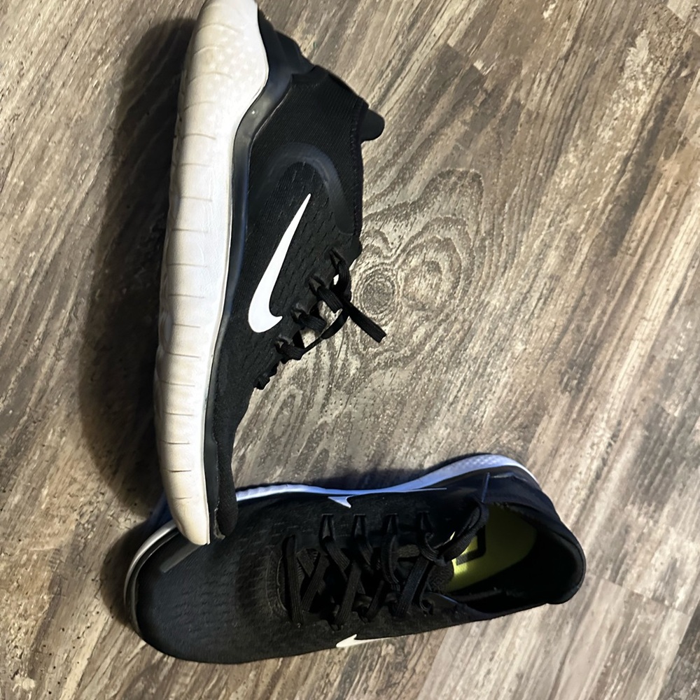 Nike Black and White Flex Running Shoes